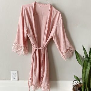 Bridesmaid getting ready robe